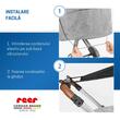 Copertina solara carucior copii, protectie UV UPF 80+, parasolar universal reglabil, protectie vant si ploaie usoara, prindere elastica universala, montare rapida, verde, Reer ShineSafe 84313
