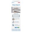 Bariera protectie anticadere pat copii, lungime 150 cm, albastru-gri, Reer Sleep'n Keep XL 45111