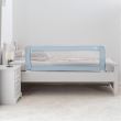 Bariera protectie anticadere pat copii, lungime 150 cm, albastru-gri, Reer Sleep'n Keep XL 45111