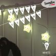 Lampa de veghe ghirlanda, 10 LED-uri, oprire cronometrata, forma stea, galbena, Lumilu String Light Star, Reer 52195