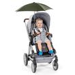 Umbrela parasolar carucior copii, protectie UV 80+, forma patrata 80 cm, reglabila 180°, prindere universala anti-alunecare, verde, Reer ShineSafe 84283 