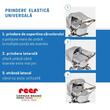 Copertina solara carucior copii, protectie UV UPF 80+, parasolar universal reglabil, protectie vant si ploaie usoara, prindere elastica universala, montare rapida, gri melange, Reer ShineSafe 84301