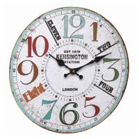 Ceas analog de perete din MDF, design VINTAGE, Kensington, TFA 60.3045.11
