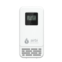 Senzor pentru temperatura si umiditate,  afisaj LCD, alb, AirBi BI1010