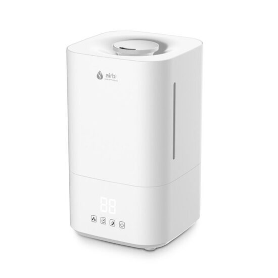 Umidificator cu ultrasunete Airbi CUBOID, afisaj umiditate, temporizator, difuzor aromaterapie, mod nocturn, alb, BI1511