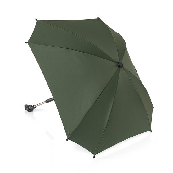 Umbrela parasolar carucior copii, protectie UV 80+, forma patrata 80 cm, reglabila 180°, prindere universala anti-alunecare, verde, Reer ShineSafe 84283 