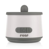 Incalzitor portabil biberoane si alimente pentru bebelusi, 4 trepte temperatura 37-50°C, acumulator cu incarcare USB-C, 3 adaptoare biberon incluse, afisaj temperatura, timer cu oprire automata, independent de priza, Reer Heat2Go 33060