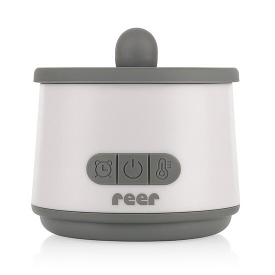 Incalzitor portabil biberoane si alimente pentru bebelusi, 4 trepte temperatura 37-50°C, acumulator cu incarcare USB-C, 3 adaptoare biberon incluse, afisaj temperatura, timer cu oprire automata, independent de priza, Reer Heat2Go 33060