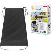 Copertina solara carucior copii, protectie UV UPF 80+, parasolar universal reglabil, protectie vant si ploaie usoara, prindere elastica universala, montare rapida, negru, Reer ShineSafe 84291