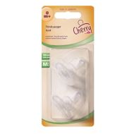 Set 2 tetine Cherry din silicon moale, forma rotunda, pentru biberoane standard, debit mediu (M), de la 0 luni, nip 93004